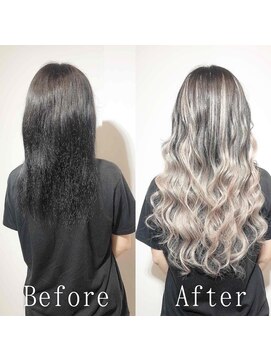 エクステ専門店あるじゃんすー 柏店 ピンクベージュグラデーション#シールエクステ#小顔ヘア#柏