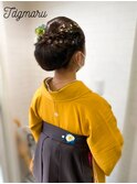 卒業式袴☆金箔アレンジ☆レトロシニヨン☆