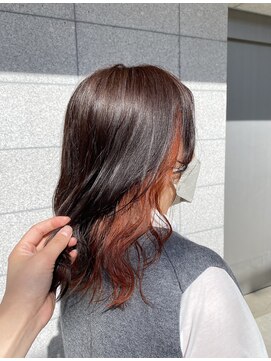 カミビト マヴィー(kamibito mavie) インナーカラー／オレンジ／アプリコット／イヤリングカラー