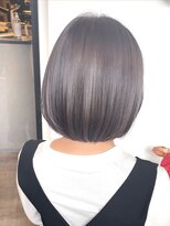 ルーツ(Roots)&nbsp;ネイビーグレー/ブルーグレージュ/地毛風カラー/艶カラー/ボブ