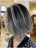 外はねボブ×ハイコントラストバレイヤージュs 20代30代40代