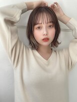 サンド 鹿児島中央(sand)&nbsp;黒髪/グレーベージュ/レイヤーロング/前髪パーマ[鹿児島中央駅]