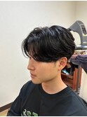 マッシュパーマ/ウルフ/アッシュブラック/カルマパーマ/宜野湾