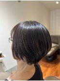 ☆艶感矯正ショート・カラーは明るめグレーカラー☆