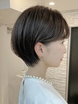 白髪ぼかし/ひし形/癖毛/大人ショートボブ/60代50代40代