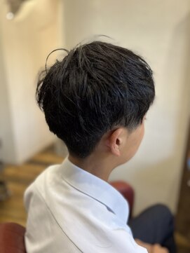 ヘアーハピネス ハート(hair happiness heArt) 爽やかメンズ☆無造作ツーブロックマッシュナチュラル黒髪