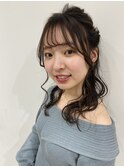 結婚式ヘアセットデートヘアヘアアレンジライブヘアハーフアップ