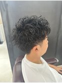 【大人スパイキーショートパーマ】