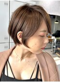 30代40代大人女性/前髪ありショートボブ/ショートヘア/髪質改善
