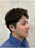 ショートパーマ　2ブロック