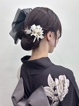 クレア(Crea) 浴衣◆タイトシニヨンタイトヘア韓国ヘアアレンジ浴衣暗めカラー