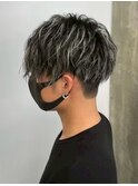 波巻きツイストスパイラルパーマ/フェザーパーマ/眉毛/メンズ