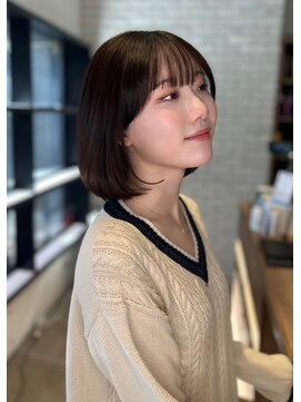 メゾンドムニ 恵比寿(Maison de MUNi) 20代30代40代小顔ふんわり丸みボブ◎透明感アッシュグレージュ