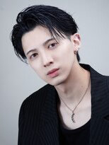 ゴールド 京都 三条(GOALD)&nbsp;ハーフバック大人男髪ツーブロブルーブラック