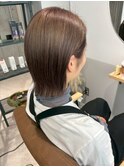切りっぱなしボブ×髪質改善ベージュ#立川#立川駅#縮毛矯正
