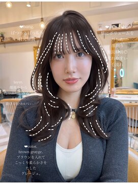 ロンドアベニール 北千住(Lond avenir) ミディアムレイヤーカット/レイヤー/顔周り/韓国/髪質改善北千住