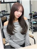 大人ガーリー/ホワイトブロンド/外ハネボブ/美髪/渋谷