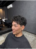 アップバングショート×緩めツイスパ
