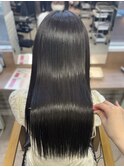 艶髪縮毛矯正×暗めアッシュカラー