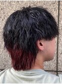 フェザーパーマサーフカール刈り上げセンターパート