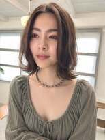 キース ヘアアンドメイク 恵比寿(kith. hair&make)&nbsp;透明感ココアベージュ/アンニュイ/ミディアムレイヤー/前髪なし