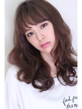 クーエフー(coo et fuu) ミルクティーカラーのうぶバングセミロング♪担当 藤沢