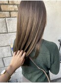 表参道 roijir ほうじ茶オリーブラテカラー×髪質改善ストレート