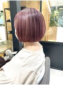 ボブ×ピンク