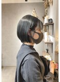 耳掛けも綺麗。コンパクトショートボブ