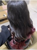 チェリーレッドの裾カラー☆