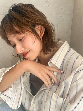 ロンドプランタン 恵比寿(Lond Printemps) 小顔顔周りレイヤー外ハネミディアム【中居】