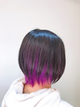 デザイニングヘアードゥ(designing hair Deux) インナーカラーパープル　【インナーカラー/インナーブリーチ】
