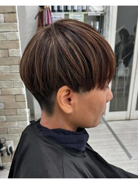 プライズ 表参道原宿店(prize) 刈り上げマッシュハイライトカラーメンズライクボーイッシュ