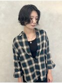 ショートカット丸みショート耳掛けひし形小新潟西区　小新