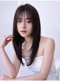 韓国レイヤー顔周りカット透明感カラー髪質改善艶髪シースルー