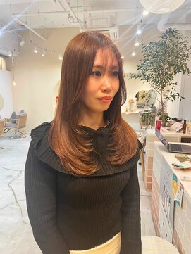 ピピバイヨーク(pipi, by yoke.) ブリーチなしダブルカラー☆髪質改善/シャギーレイヤー/ブラウン