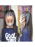 キッズ学生ハーフコーンロウ♪カラー人毛エクステ★横浜駅