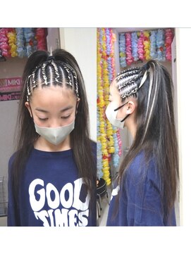 エクステ専門店ミキ 横浜店(MIKI) キッズ学生ハーフコーンロウ♪カラー人毛エクステ★横浜駅