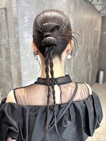 ピークアブー 原宿ハラカド(PEEK-A-BOO) ヘアセット 結婚式ヘア タイトヘア カチモリ お呼ばれヘア 原宿