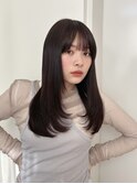 レイヤーカット 地毛風カラー 透明感カラー