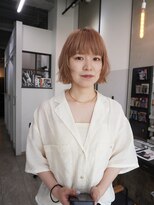 デイジードゥ(Daisy duex)&nbsp;オレンジ　ベージュ　ボブ　レイヤーダブルカラー　レイヤーボブ