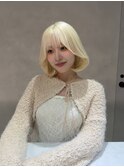 ブリーチなしダブルカラー/レイヤー/縮毛矯正/髪質改善/学割U24