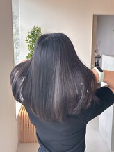 アソビ ヘア ラボ(Asobi hair lab)&nbsp;「ツヤストレートミディ × ナチュラルダークグレージュ」