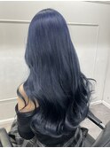【ディープネイビーブルー】ブルーブラックブルーカラーブリーチ