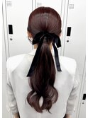 結婚式お呼ばれヘアセット／韓国タイトローポニー/横浜駅