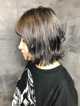ヘアサロンエム 川越(HAIR SALON M) デザインカラー/厚めバング/ローライト/スリークボブ
