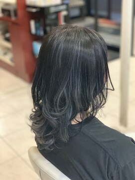 ルクール 喜多町店(Le Coeur) ミディアムローレイヤー×3Dアッシュ◎20代30代40代50代