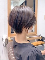 アヴァロン(AVALON)&nbsp;絶壁解消×マロンベージュ×40代×前髪長め大人ショートボブ永