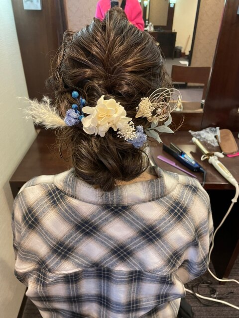 20代・30代・40代似合う小顔ヘアアレンジ♪二次会ブライダル花嫁