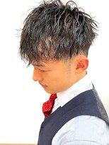 銀座マツナガ 浅草店&nbsp;30代ツイストスパイラルパーマ/ツーブロ　アップバングマッシュ